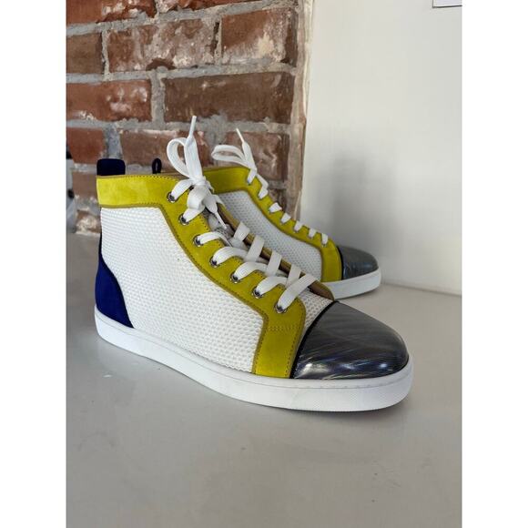 Christian‎ Louboutin Louis Orlato High Top Sneakers Size 40.5/US 7.5 Men’s - Picture 2 of 10